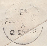 131370 1880 MAIL EDINBURGH TO INDIA WITH 4D SAGE-GREEN PL.16 (SG153) AND 1D VENETIAN RED (SG166).