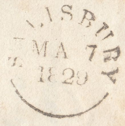 131394 1829 MAIL BARFORD TO SALISBURY WITH 'NO.1' RECEIVERS HAND STAMP AND 'SALISBURY/PENNY POST' HAND STAMP (WL665).