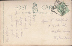 131460 1910 MAIL USED IN HIGHAM FERRERS, NORTHANTS WITH 'HIGHAM FERRERS' SQUARED CIRCLE.