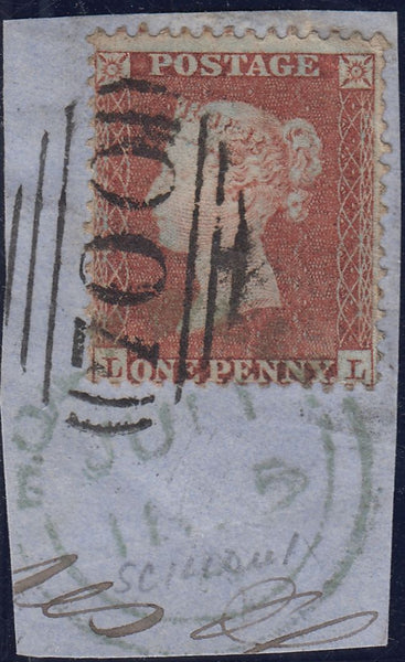 131519 1855 DIE 1 1D RES.PL.1 (SG22)(LL) ON DATED PIECE.