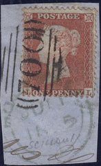 131519 1855 DIE 1 1D RES.PL.1 (SG22)(LL) ON DATED PIECE.