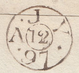 131639 1797 MAIL BRIDGNORTH TO LONDON WITH 'BRIDGE/NORTH' HAND STAMP (SH63).