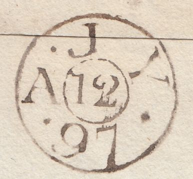 131639 1797 MAIL BRIDGNORTH TO LONDON WITH 'BRIDGE/NORTH' HAND STAMP (SH63).