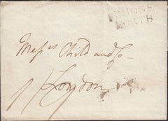 131640 1797 MAIL BRIDGNORTH TO LONDON WITH 'BRIDGE/NORTH' HAND STAMP (SH63).