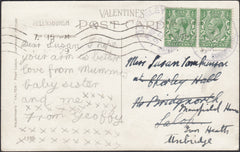 131719 1929 MAIL GLASGOW TO BRIDGNORTH, RE-DIRECTED TO UXBRIDGE WITH 'CHORLEY/BRIDGNORTH/SHROPSHIRE' RUBBER DATE STAMPS.
