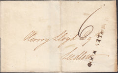 131723 1810 MAIL MADELEY WOOD, SHROPS TO LUDLOW WITH 'MADELEY WOOD' HAND STAMP (SH286).