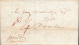 131783 TWO 1839 COVERS CHRISTCHURCH TO POOLE WITH '4' RATE, ONE PRE AND ONE USED DURING THE UNIFORM FOURPENNY POST.