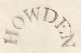 131795 1833 MAIL HOWDEN, EAST YORKS TO SNAITH WITH 'HOWDEN' HAND STAMP (YK1428).