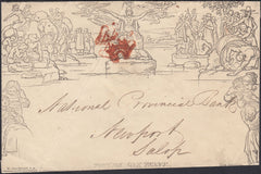 131833 1841 1D MULREADY ENVELOPE LEOMINSTER, HEREFORDSHIRE TO NEWPORT, SALOP WITH MANUSCRIPT BANKING RECEIPT WITHIN.