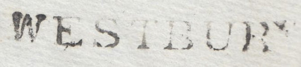 131952  1833 MAIL WESTBURY, WILTS TO LONDON WITH 'WESTBURY' HAND STAMP (WL806).