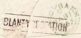 132155 1857 MAIL LADYBANK, FIFE TO GLASGOW WITH 'BLANTYRE STATION' SCOTS LOCAL TYPE III HAND STAMP ON REVERSE.