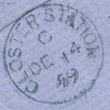 132166 1859 MAIL MONMOUTH TO GLOSTER WITH 'GLOSTER-STATION' DATE STAMP IN BLUE.