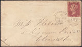 132168 1858 MAIL LONDON TO GLOUCESTER WITH 'GOSWELL.ROAD' UDC AND 'GLOSTER-STATION' DATE STAMP.