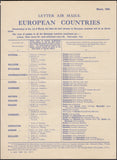 132204 1935 LEAFLET ROYAL MAIL 'LETTER AIR MAILS EUROPEAN COUNTRIES'.