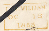 132267 1853 MOURNING ENVELOPE FORT WILLIAM TO EDINBURGH WITH 1D PL.163 (SG8)(JD).