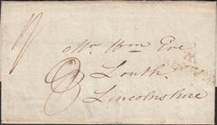 132295 1817 MAIL BRADFORD, WILTS TO LOUTH WITH 'BRADFORD/W.' HAND STAMP (WL75).