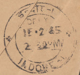 132434 1965 AIR MAIL UK TO INDORE, INDIA WITH 2/6 CASTLE.