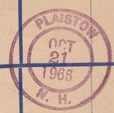 132436 1966 REGISTERED AIR MAIL LONDON TO NEW HAMPSHIRE, USA WITH 5/- CASTLE AND OTHER ISSUES.