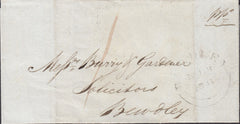 132488 1841 WRAPPER CLEOBURY MORTIMER, SHROPSHIRE TO BEWDLEY WITH 'CLEOBURY/PENNY POST' HAND STAMP (SH114).