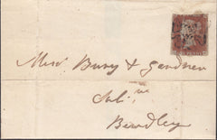 132489 1841 MAIL CLEOBURY MORTIMER, SHROPSHIRE TO BEWDLEY WITH 'CLEOBURY/PENNY POST' HAND STAMP (SH114).