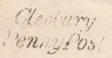 132489 1841 MAIL CLEOBURY MORTIMER, SHROPSHIRE TO BEWDLEY WITH 'CLEOBURY/PENNY POST' HAND STAMP (SH114).