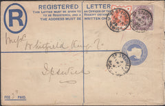 132535 1895 REGISTERED MAIL NORWICH TO 'WHITFIELD KING' STAMP DEALERS OF IPSWICH.