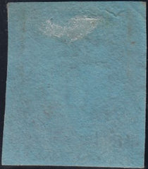 132655 1853 1D PL.164 RED-BROWN ON VERY BLUED PAPER (SG8a)(GJ).