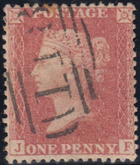 133064 1857 DIE 2 1D PL.43 PALE RED ON CREAM TINTED TO WHITE PAPER (SPEC C9(3)(JF).