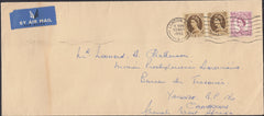 133308 1955 AIR MAIL LONDON TO CAMEROON, WEST AFRICA WITH WILDING FRANKING.