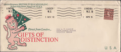 133311 1961 ADVERTISING MAIL LONDON TO TEXAS WITH 2D WILDING.