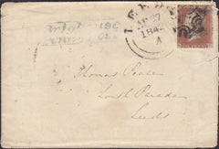 133316 1842 MAIL HALIFAX TO LEEDS WITH 'BRIGHOUSE/PENNY POST' HAND STAMP (YK585) AND WAFER SEAL.