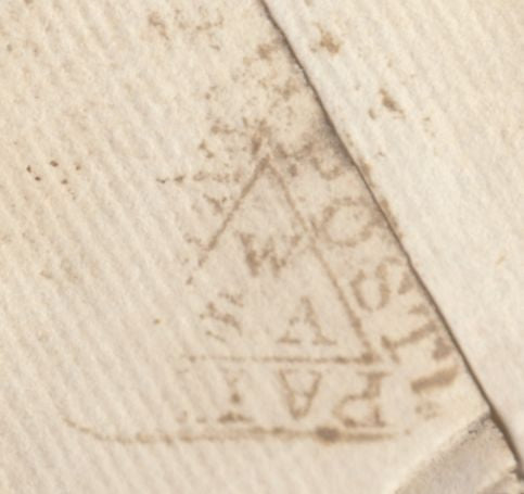 133369 CIRCA 1785 MAIL USED IN LONDON WITH PREVIOUSLY UNRECORDED 'J. FARRELL' LONDON RECEIVERS STRAIGHT LINE HAND STAMP.