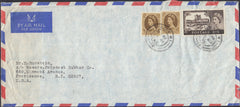133440 1966 AIR MAIL LONDON TO USA WITH 1S WILDING X 2 AND 2/6 CASTLE.