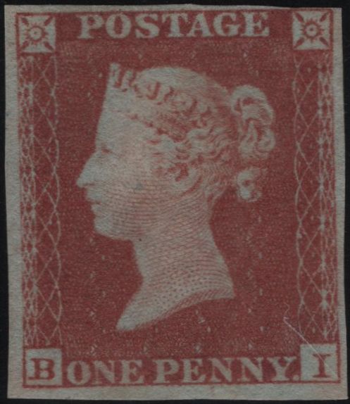 133883 1852 1D PL.145 (SG8)(BI) MINT.