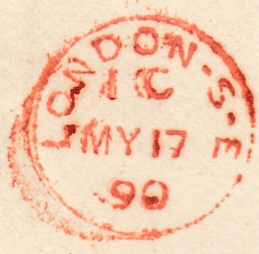 133931 1890 PENNY POSTAGE JUBILEE, MAIL FROM THE GUIDHALL EXHIBITION WITH 2D LILAC (SG190) GUILDHALL HAND STAMP.