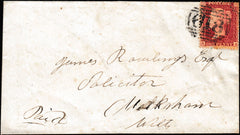 134001 1858 MAIL PEWSEY, WILTS TO MELKSHAM WITH 'MANNINGFORD-BRIDGE' UDC.