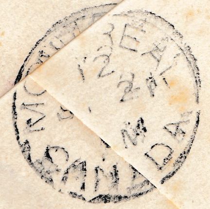 134013 1890 PENNY POSTAGE JUBILEE, 1D BLUE ENVELOPE FROM SOUTH NORWOOD TO MONTREAL, CANADA UPRATED WITH 1½D JUBILEE (SG198).