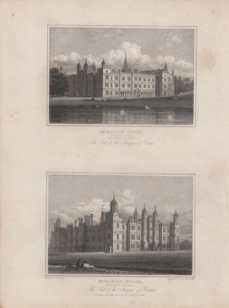 134216 1839 PRINTS OF 'BURLEIGH HOUSE', NORTHANTS.