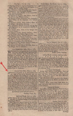 134259 1784 'THE LONDON GAZETTE' ANNOUNCING CHANGES CONCERNING THE PACKET POSTAGE BETWEEN LONDON AND NEW YORK'.