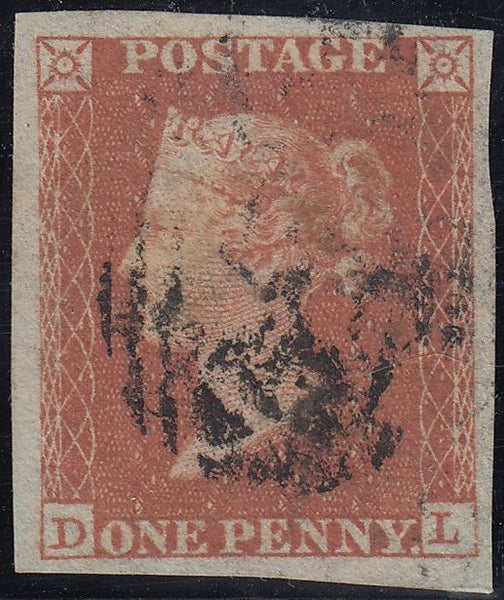 134356 1854 DIE 1 1D PL.176 IMPERFORATE (SG8)(DL).