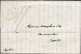134436 1842 UNPAID MAIL KINGSTON, JAMAICA TO SAXMUNDHAM, SUFFOLK.