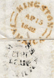 134436 1842 UNPAID MAIL KINGSTON, JAMAICA TO SAXMUNDHAM, SUFFOLK.
