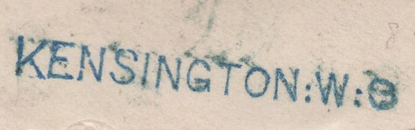 134449 1857 MAIL USED IN LONDON WITH 'KENSINGTON:W:O' RECEIVERS HAND STAMP IN BLUE (L514/KENSWO15c).
