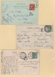 134469 1904-1910 LONDON INLAND SECTION TRIANGULAR MISSORT MARKS (12 ITEMS).