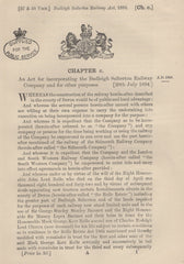 134507 1894 ACT 'FOR INCORPORATING THE BUDLEIGH SALTERTON RAILWAY COMPANY AND FOR OTHER PURPOSES'.