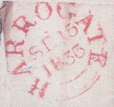 134574 1833 MAIL BRADFORD, WEST YORKS TO LONDON WITH CIRCULAR 'PAID/AT/HARROGATE' HAND STAMP (YK1288).