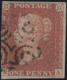 134602 1843 1D PL.31 (SG8)(RA CONSTANT VARIETY 'P CONVERTED TO R' (SPEC BS20b).