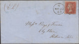134648 1857 MAIL USED IN LONDON WITH 'King-William-St' RECEIVERS HAND STAMP (L514/KINGWS16b).