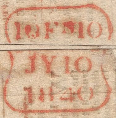134707 1840 1D MULREADY WRAPPER BRIGHTON TO TWICKENHAM WITH 'ERREDGE'S POSTAGE ADVERTISER No.2. BRIGHTON, JUNE AND JULY, 1840.' (SPEC MA11b).