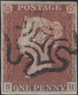 134753 1841 1D RED PL.10 (SG7)(SH).